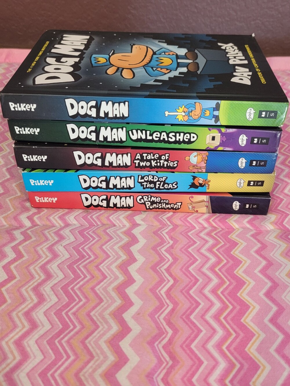 Dog Man Book Lot of 5 by Dav Pilkey Hardcover Graphic Novels